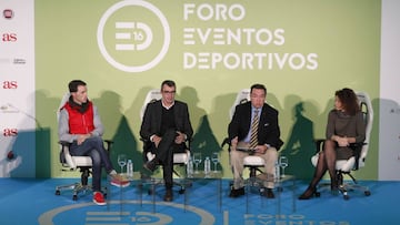 Samuel Sánchez, Javier Guillén, Antonio Lacasa y Carolina de la Calzada, en el Foro Eventos Deportivos 2016 de AS.