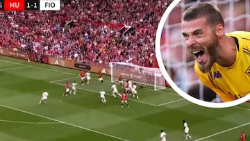 Vuelves a Old Trafford y haces esta parada descomunal: esto de De Gea no os lo podéis perder