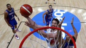 Pau Gasol, en el partido ante Francia.