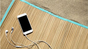 smartphone movil playa sol verano