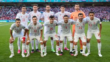 Once titular de España ante Croacia en los octavos de final de la Eurocopa 2020.