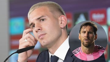 Mastantuono se rinde ante Messi en plena presentación con el Real Madrid