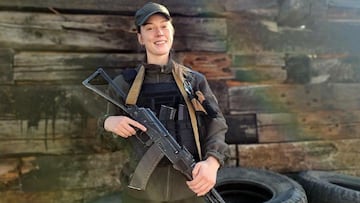 La biatleta Kristina Dmitrenko, en el frente ucraniano