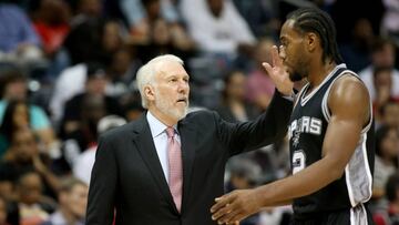 Kawhi Leonard y Gregg Popovich se reunieron en Los Ángeles.