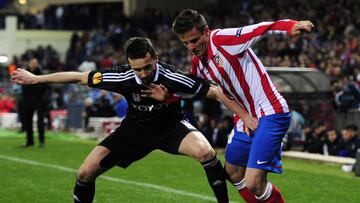Saúl Ñíguez en el partido de su debut con el Atlético.