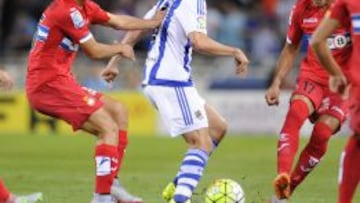 Marco Asensio debutó en Primera en el Real Sociedad-Espanyol de hace justo una vuelta.