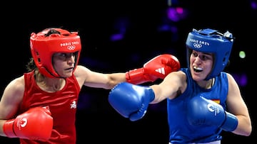 Laura Fuertes durante uno de sus combates.