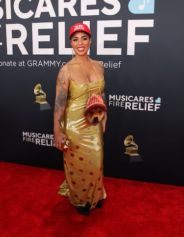 Joy Villa posa en la alfombra roja de los Grammys 2025 en ell Crypto.com Arena situado en la ciudad de Los Ángeles, en California.