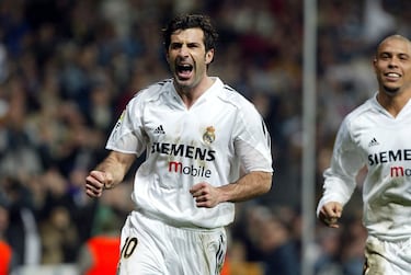 La carrera del portugués quedó marcada cuando pasó del Barcelona al Real Madrid siendo uno de los mejores jugadores del mundo. Figo brilló y ganó en Barcelona y también en Madrid, aguantando la exigencia y destacando en dos gigantes del fútbol mundial. Por si fuera poco, agrandó su palmarés en el Inter. Su título con Portugal se le escurrió en la Eurocopa que se acabó llevando Grecia. Balón de Oro del 2000. Palmarés: Una Champions League, cuatro Ligas, cuatro Ligas italianas, dos Copas del Rey, una Copa de Italia, una Copa de Portugal, una Recopa, dos Supercopas de Europa, seis Supercopas de España, cuatro Supercopas de Italia, una Intercontinental.