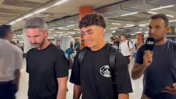 Jan Virgili, jugador del Mallorca, recién llegado a Palma.