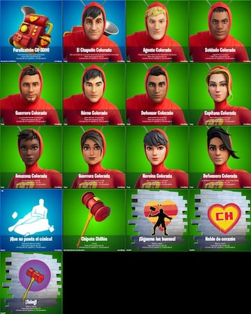 Todos los objetos de El Chapulín Colorado en Fortnite