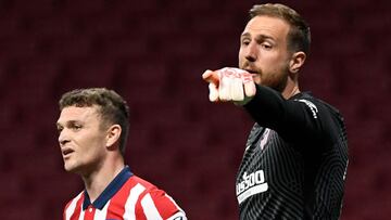 Oblak y Trippier, durante su etapa juntos en el Atlético.