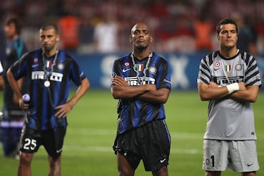 Maicon fichó en 2006 por el Inter, su progresión fue tal que se convirtió en un referente de la posición de lateral derecho. El brasileño fue pieza clave para el Inter de Mou que consiguió el triplete, Liga, Copa y Champions, en 2010. En el Inter jugó 249 partidos en los que sumó 20 goles y repartió 51 asistencias.