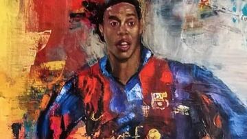 El impresionante cuadro a Ronaldinho que ha sorprendido al futbolista.