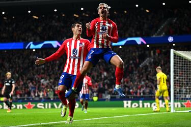 3-0. Antoine Griezmann celebra el tercer tanto que marca en el minuto 60 de partido.