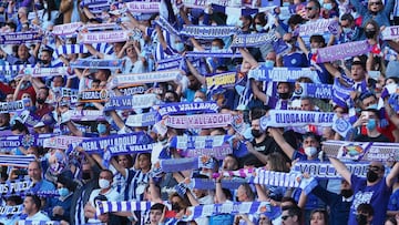 La grada de Zorrilla cree en el milagro del ascenso directo del Real Valladolid.