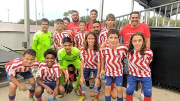 Los familiares, con el Atlético.