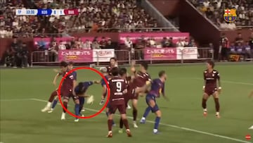 Así fue el primer gol del Barça con polémica incluida: los japoneses reclamaban mano