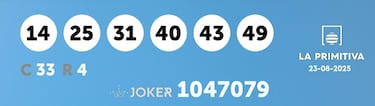 La Primitiva: comprobar los resultados del sorteo de hoy, sábado 23 de agosto