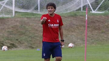 Imanol Idiákez, durante un entrenamiento en Boltaña.