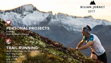 Kilian Jornet compartió en las redes sociales su calendario para esta primavera y verano.