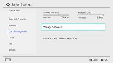 Gestión de datos de Nintendo Switch | Nintendo