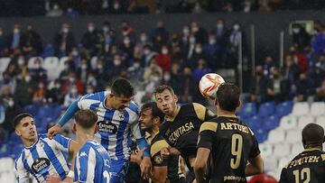 Arturo, en la visita del Sanse a Riazor de la pasada temporada.