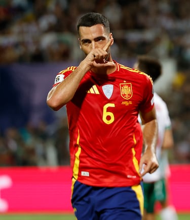 0-3. Mikel Merino celebra el tercer tanto