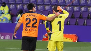 10/01/21 PARTIDO PRIMERA DIVISION VALLADOLID - VALENCIA MASIP Y MAXI GOMEZ