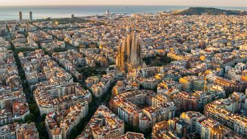 En la foto, vista aérea de la ciudad de Barcelona.