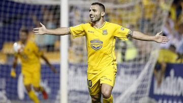 Nono celebra un gol en Santo Domingo durante esta temporada.