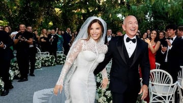 Jeff Bezos y Lauren Sanchez en su boda en Venecia.