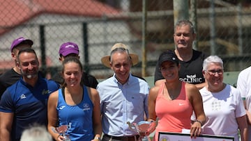 Imagen de la entrega de premios del Circuito IBP Tenis Pro de Puertollano
