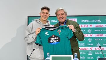 Pinchi se declaró seguidor del Deportivo en su presentación por el Racing de Ferrol.