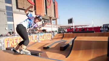 Mery Muñoz durante su ronda en el III Campeonato Nacional de Roller Freestyle celebrado en X-Madrid.