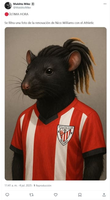 Los memes se ceban con el Barcelona tras la renovación de Nico Williams con el Athletic