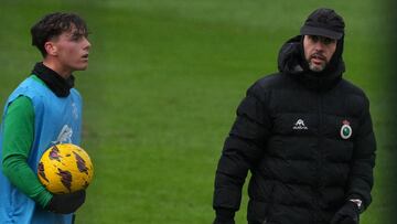 Yeray Cabanzón y José Alberto, del Racing.