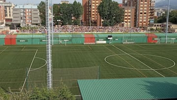 Un aficionado amenaza al árbitro y agrede al entrenador del Sestao B