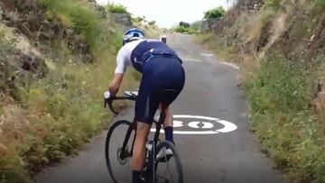 La brutalidad de entrenamiento de Froome en la "subida más empinada del mundo"