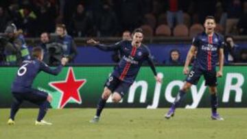 Cavani, autor del 2-1 ante el Chelsea.