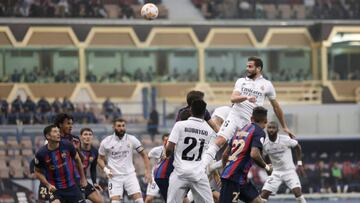 Nacho, durante la final de la Supercopa de España en Arabia.
