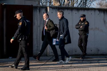 El exentrenador de la selección española de fútbol femenina, Jorge Vilda, a su llegada a la Audiencia Nacional.