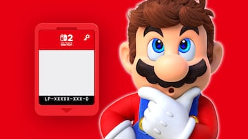 super mario nintendo switch 2 game key card tarjeta llave juego