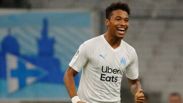Boubacar Kamara celebra el primer gol del partido.
