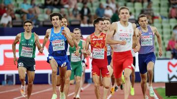 Mario García Romo contorlando su serie para pasar a la final del Europeo de Múnich.
