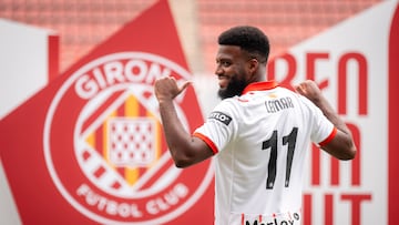 El centrocampista francés Thomas Lemar ha sido presentado este mediodía en el Estadio de Montilivi como nuevo jugador del Girona FC.
