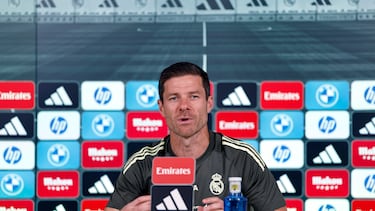 Xabi Alonso, en conferencia de prensa en Valdebebas.