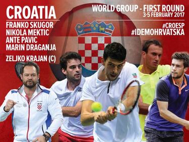 Nadal, Bautista, Carreño y Marc se miden a Croacia sin Cilic