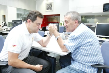 Tomás Roncero y Manolete, amigos inseparables, enemigos en lo deportivo. Las dos caras de una misma moneda. Siempre desde la deportividad, sus 'peleas' eran épicas.