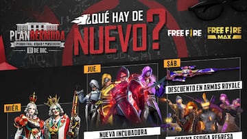 Free Fire: agenda semanal del 1 al 6 de diciembre con pase élite y recarga de zafiro